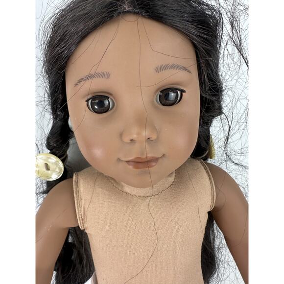 American Girl Kaya Doll Brown Eyes Brown Straight Hair 18" Medium Native 2017 - Picture 7 of 13